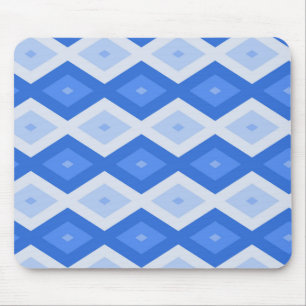 Alfombrilla De Ratón Sombras de patrón de diamante azul