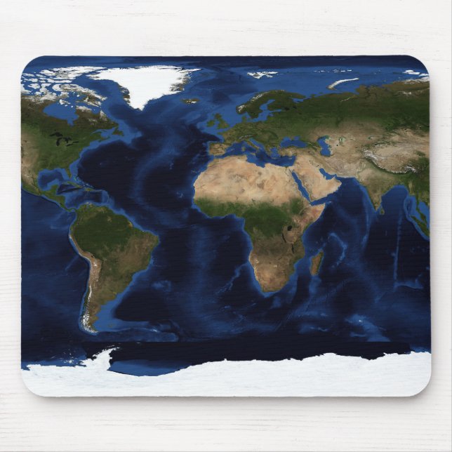 Alfombrilla De Ratón Sombreado topográfico y batimétrico de tierra comp (Frente)