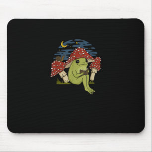 Alfombrilla De Ratón Sombrero de hongo de rana leyendo libro - Cottagec