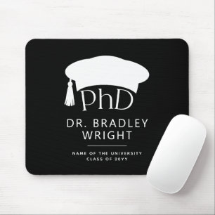 Alfombrilla De Ratón Sombrero doctoral de doctorado personalizado Gradu