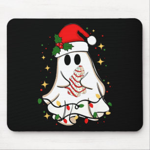 Alfombrilla De Ratón Sombrero Retro Fantasma Santa Navidad Festejo Xmas