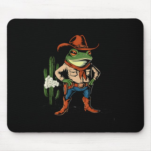 Alfombrilla De Ratón Sometimes I Just Be Farting Funny Cowboy Frog  (Frente)