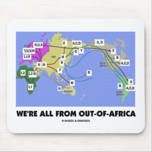 Alfombrilla De Ratón Somos todos de Hacia fuera-De-África (Haplogroup)