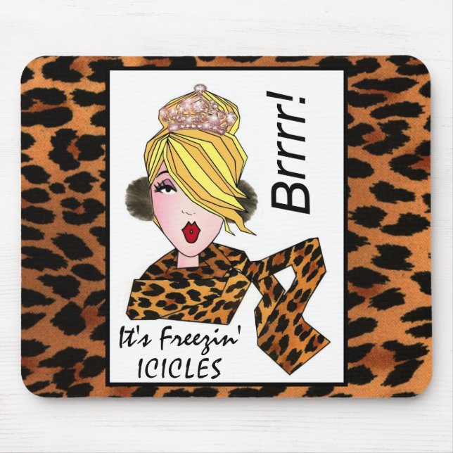 Alfombrilla De Ratón "¡Son bicicletas congeladas!" Diva Mousepads (Frente)