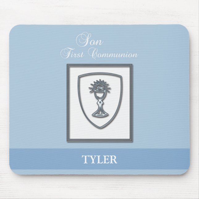 Alfombrilla De Ratón Son, primer cáliz plateado de la comunión (Frente)