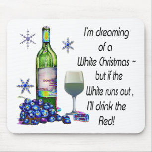 Alfombrilla De Ratón Soñando con el navidad blanco, regalos divertidos
