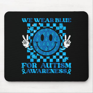 Alfombrilla De Ratón Sonríe Paz Conciencia del Autismo Azul Hombres