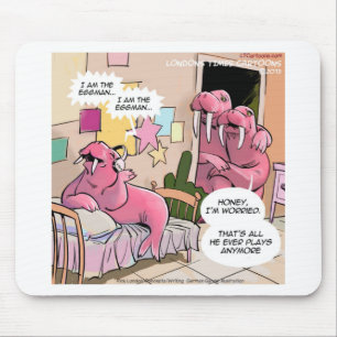 Alfombrilla De Ratón Sonriendo a Walrus preocupados padres divertidos