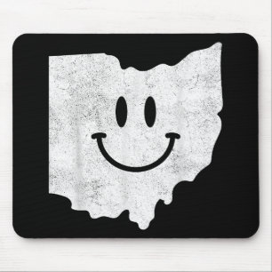 Alfombrilla De Ratón Sonriendo en OH - Cara divertida Ohio feliz
