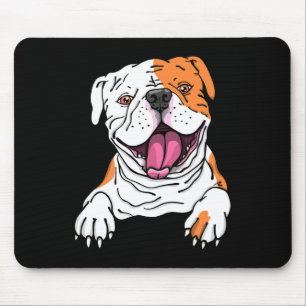 Alfombrilla De Ratón Sonriente Bulldog americano inglés cachorro perro 