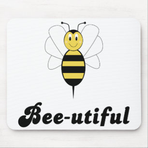Alfombrilla De Ratón Sonriente Bumble Bee Bee-utiful Mousepad