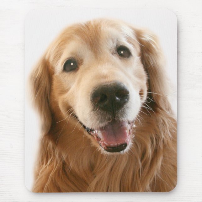 Alfombrilla De Ratón Sonriente Golden Retriever (Frente)