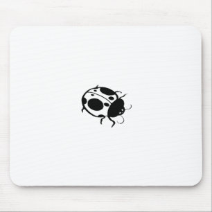 Alfombrilla De Ratón Sonriente Ladybug Black and White Mini -