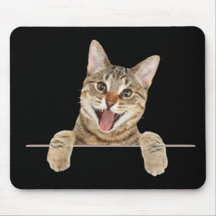 Alfombrilla De Ratón Sonriente Tabby Cat Mouse Pad