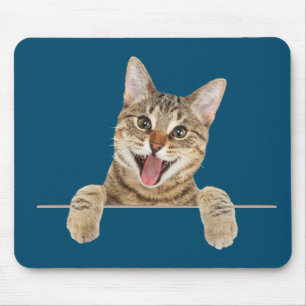 Alfombrilla De Ratón Sonriente Tabby Cat Mouse Pad