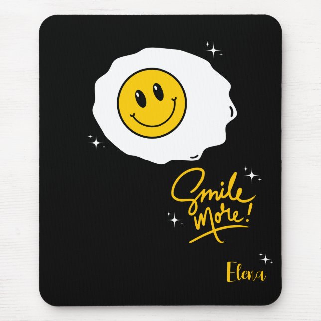 Alfombrilla De Ratón Sonrisa de lado soleado Personalizable (Frente)