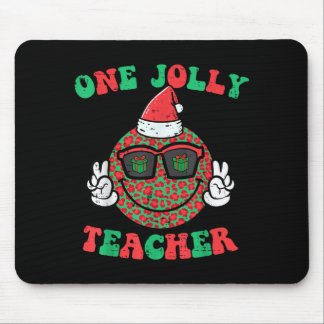 Alfombrilla De Ratón Sonrisa de Navidad Paz Alegre Profesor Retro Xmas