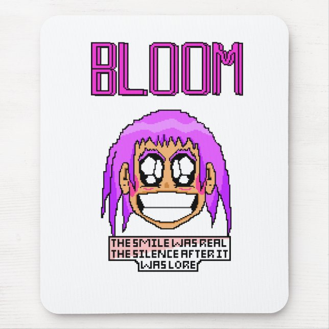 Alfombrilla De Ratón Sonrisa de Zoe — Arte Pixel de Emoción artesanal (Frente)