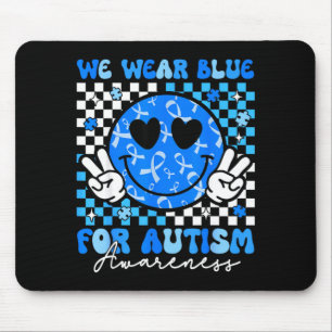 Alfombrilla De Ratón Sonrisa hippie genial conciencia del autismo hombr