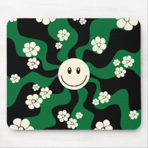Alfombrilla De Ratón Sonrisa - Verde, Crema y Negro