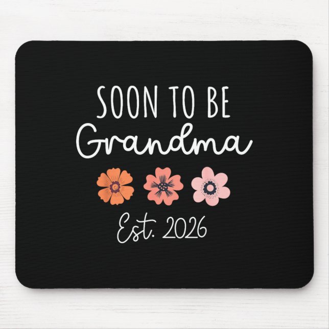 Alfombrilla De Ratón Soon To Be Grandma 2026 Pregnancy Announcement Gra (Frente)