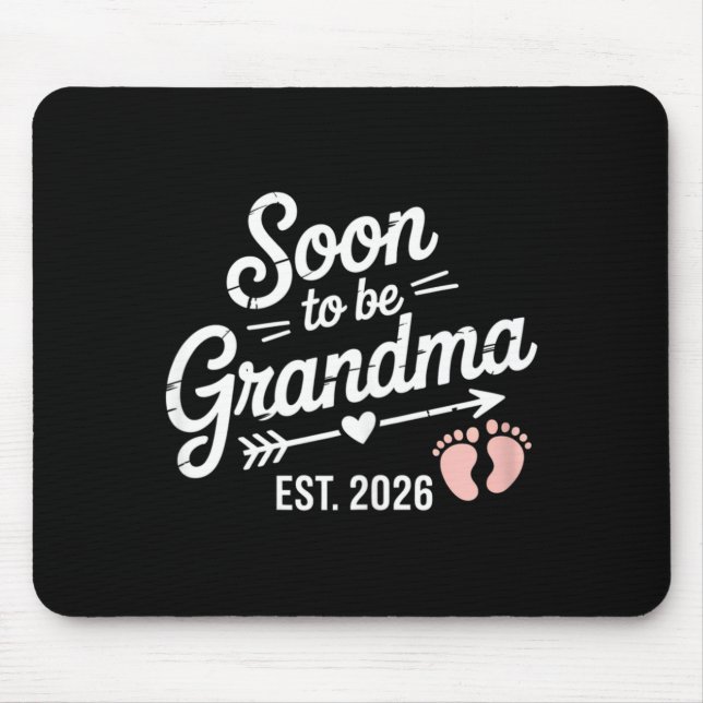 Alfombrilla De Ratón Soon To Be Grandma Pregnancy Announcement Est 2026 (Frente)