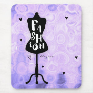 Alfombrilla De Ratón Soporte de Maniquí Vintage Retro Morado FASHION Gl