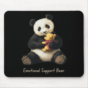Alfombrilla De Ratón Soporte Emocional Para El Oso Panda Con Un Oso Cut