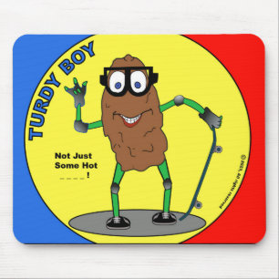 Alfombrilla De Ratón Soporte Turdy Boy - Mousepad rojo y azul - Limpio