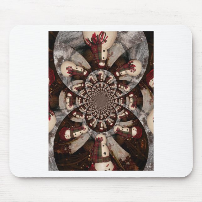 Alfombrilla De Ratón Sorprendente hombre de nieve (Frente)