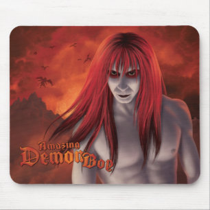 Alfombrilla De Ratón Sorprendente niño demonio al amanecer del demonio