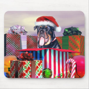 Alfombrilla De Ratón Sorpresa de los Navidades de Rottweiler