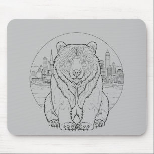 Alfombrilla De Ratón Sorpresa por la vida salvaje mundial del oso pardo
