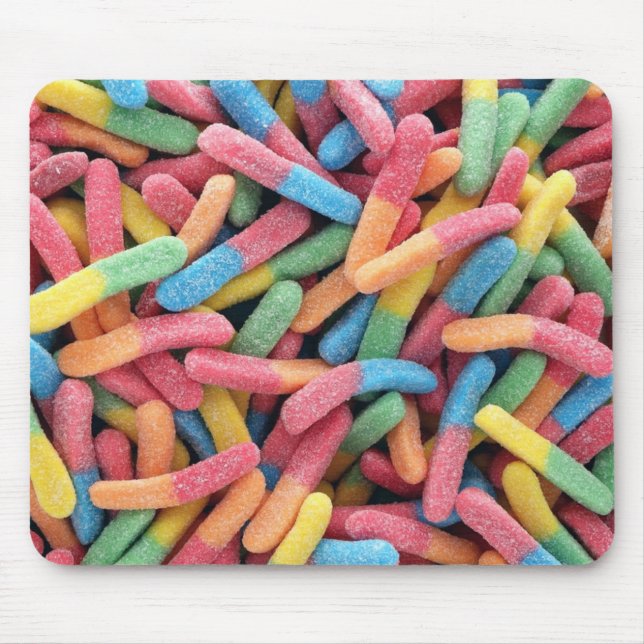 Alfombrilla De Ratón Sour Gummy Worms (Frente)