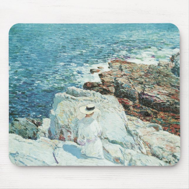 Alfombrilla De Ratón South Ledges, apósito por Frederick Childe Hassam (Frente)