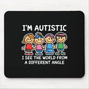 Alfombrilla De Ratón Soy autista y veo que los ánimos del autismo en el