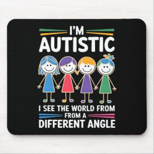 Alfombrilla De Ratón Soy autista y veo que los ánimos del autismo en el