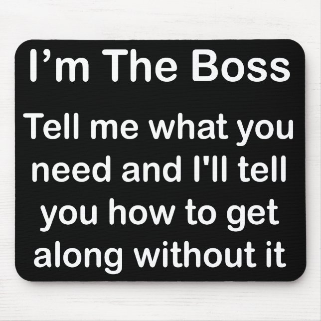 Alfombrilla De Ratón Soy Boss Mousemat (Frente)