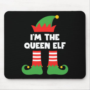 Alfombrilla De Ratón Soy el grupo familiar Queen Elf Funny Xmas Matchin