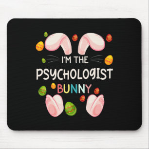 Alfombrilla De Ratón Soy el psicólogo Bunny divertido para familia