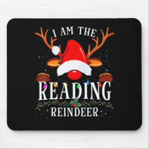 Alfombrilla De Ratón Soy el reno de lectura de Navidad familiar