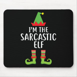 Alfombrilla De Ratón Soy el Sarcástico Elf Matching Family Group Christ