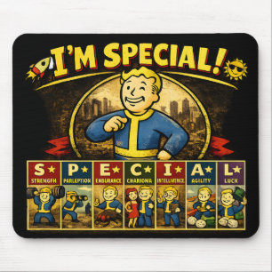 Alfombrilla De Ratón Soy Especial   Stats Mousepad Inspirado en Fallout