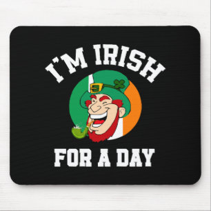 Alfombrilla De Ratón Soy irlandés por un día de San Patricio trébol