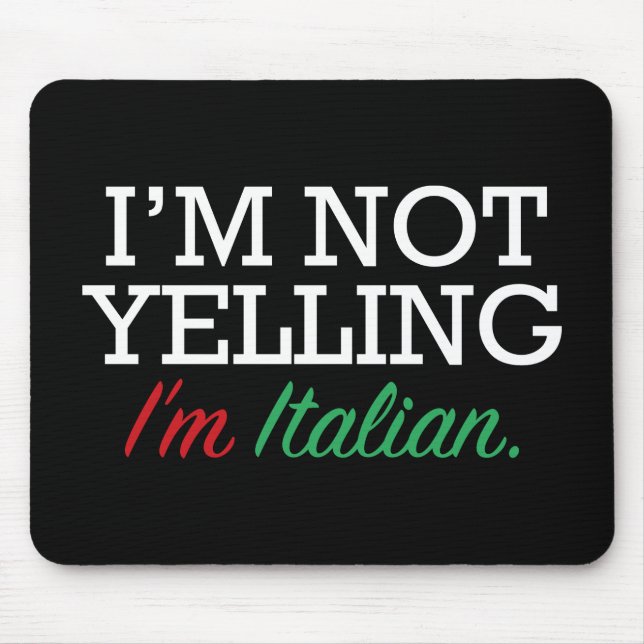 Alfombrilla De Ratón Soy italiano (Frente)