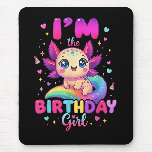 Alfombrilla De Ratón Soy La Axolotl Cumpleañera (Frente)