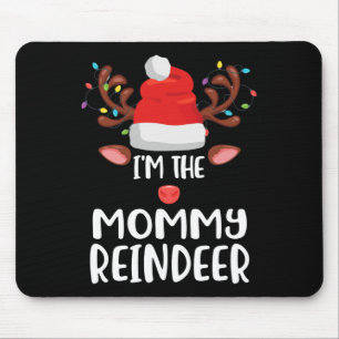 Alfombrilla De Ratón Soy la mami reno que coincide con la familia navid