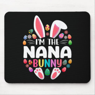 Alfombrilla De Ratón Soy la Nana Bunny divertido día de Pascua familia 