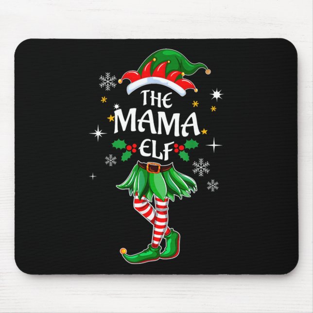 Alfombrilla De Ratón Soy la pareja de Navidades de la familia Mama Elf  (Frente)