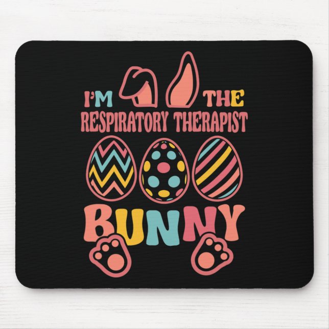 Alfombrilla De Ratón Soy La Terapia Respiratoria Bunny Easter (Frente)